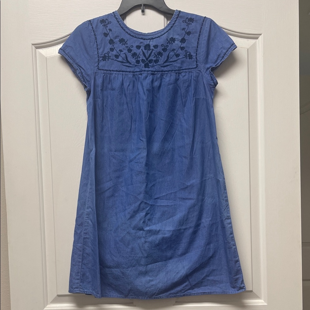 Old Navy Blue Kids Dress with Embroidery